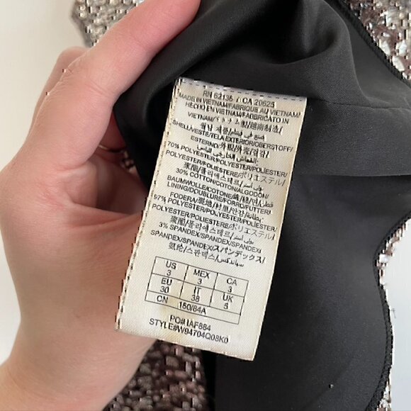 GUESS Mauve Brown / Purple Silver Metallic Sleeveless Ruffle Party Mini Dress 3 - Picture 8 of 12